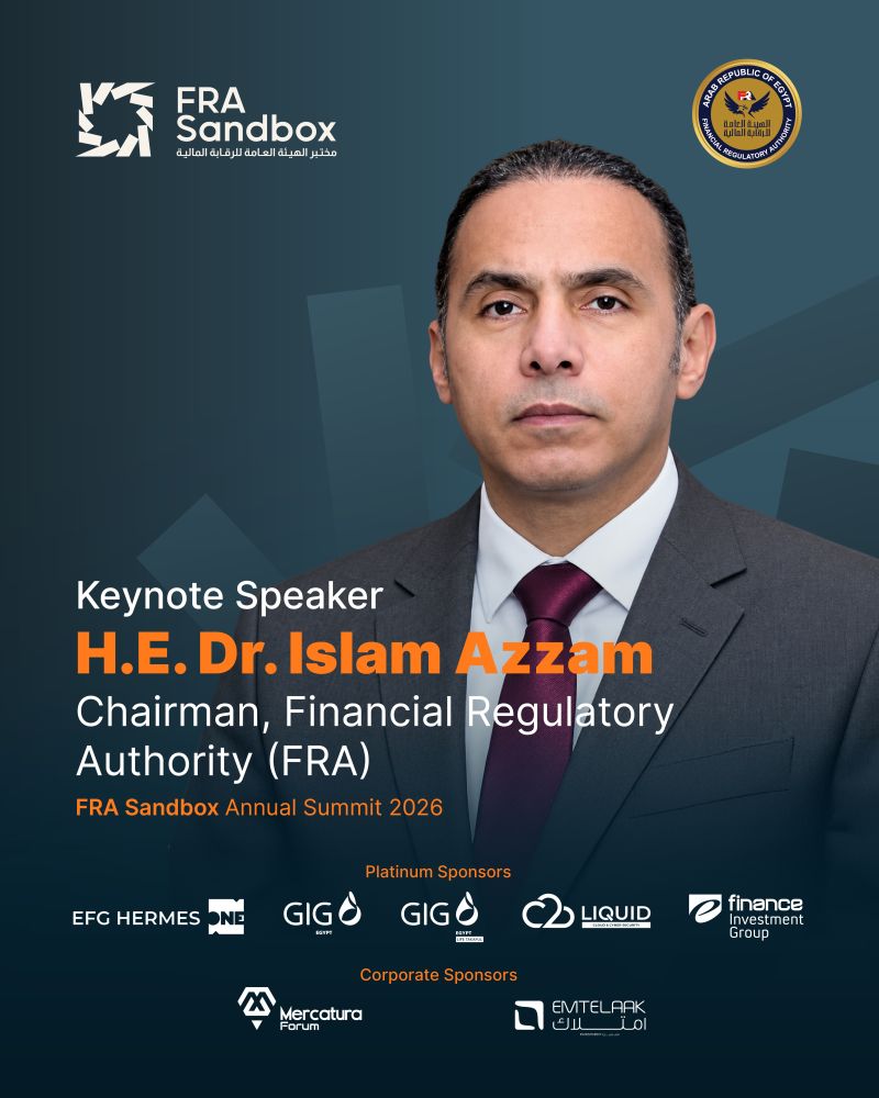 FRA Sandbox is honored to announce His Excellency Dr. Islam Abdel Azim Azzam , Executive Chairman of the Financial Regulatory Authority FRA , as the Host and Keynote Speaker at the FRA Sandbox Annual Event 2026.